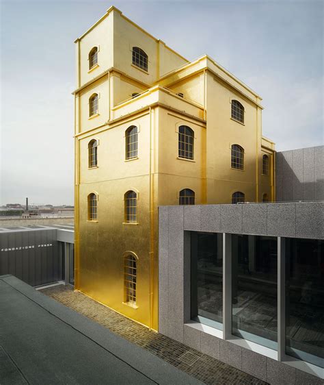 lamina d oro facciata fondazione prada|fondazione prada.